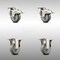 Service Caster 3 Inch 316SS Gray Polyurethane Swivel Top Plate Caster Lock Brake 2 Rigid, 2PK SCC-SS316TTL20S314-PPUB-2-R-2 - alternate 1